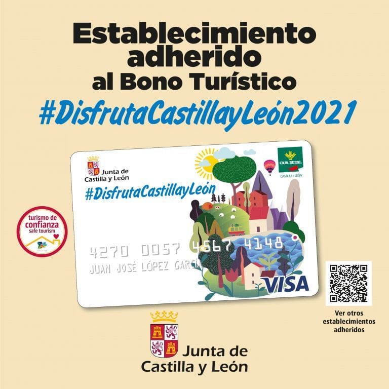 Adhesivo del Bono Turístico Disfruta Castilla y León 2021