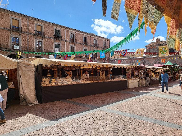 Puesto de pan en el mercado medieval de Ávila